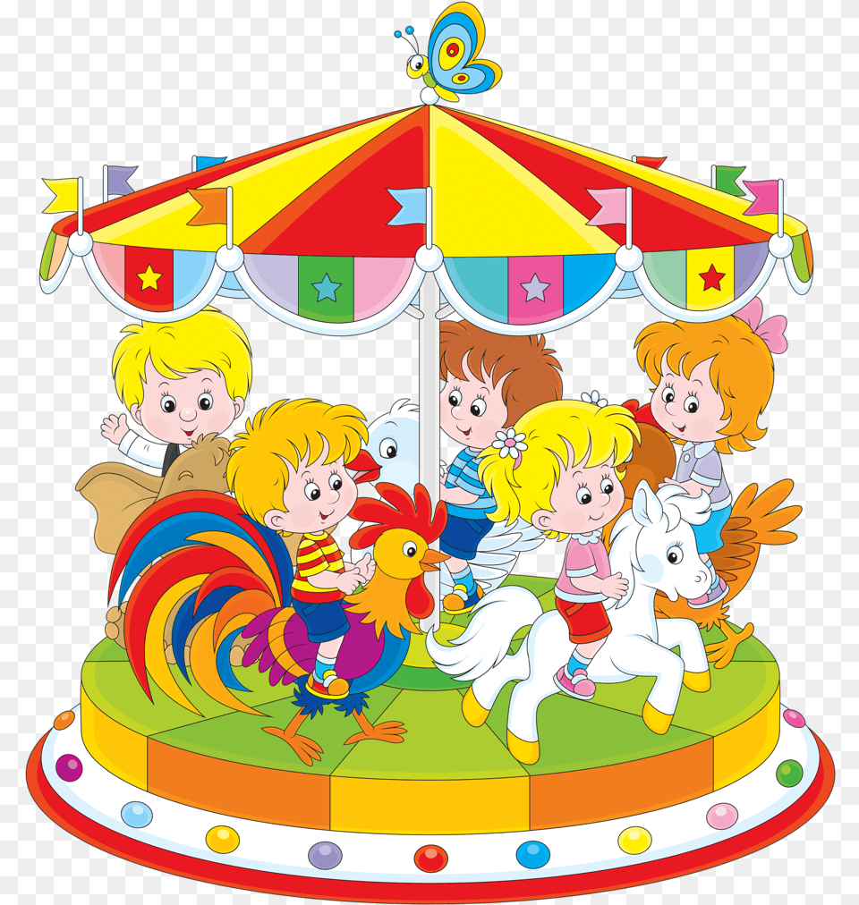 Parks Amp Recreation Kids Children Carousel Horses, Play, Amusement Park, Baby, Person Png Image