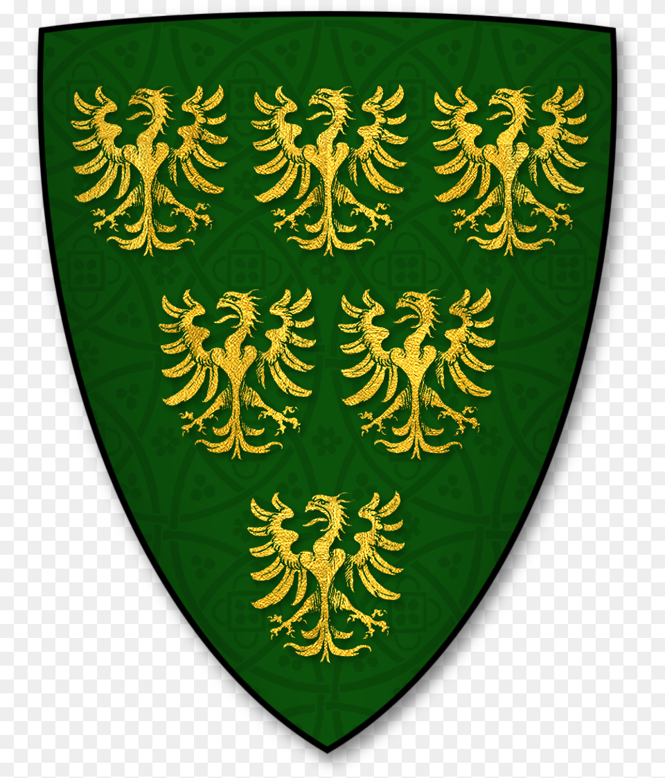 Parliamentary Roll Shield 0003 Le Counte De Cornewaille Emblem, Armor, Pattern, Leaf, Plant Png Image