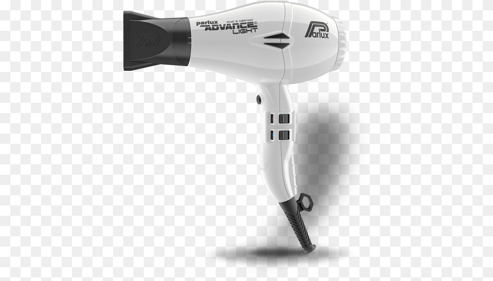 Parlux Advance Light Hair Dryer Parlux Advance Light Ceramic Ionic Hair Dryer White, Appliance, Blow Dryer, Device, Electrical Device Png Image
