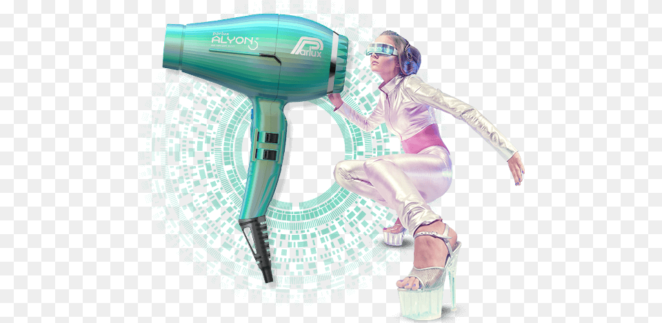 Parlux Alyon Air Ionizer Tech Hairdryer Jade Parlux Alyon Colours, Electrical Device, Appliance, Blow Dryer, Device Png
