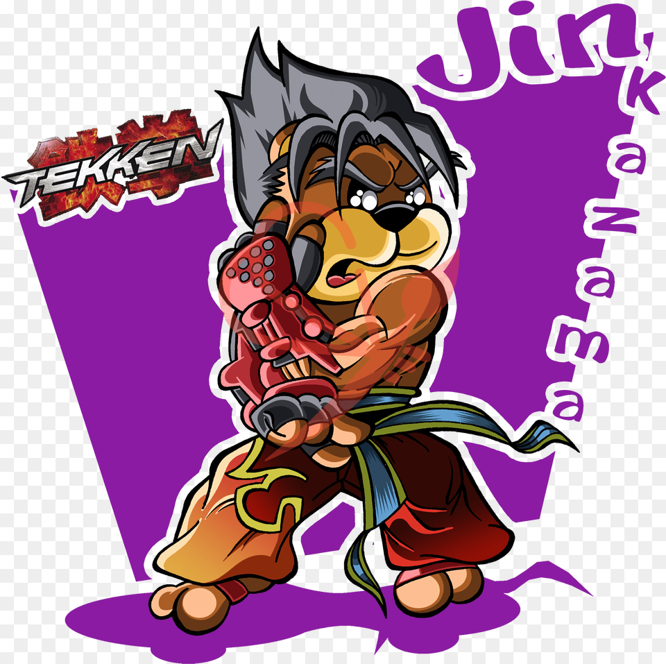 Parodia Oso Jin Kazama Tekken Arcade Retro Videojuego Tekken, Book, Comics, Publication, Baby Png Image