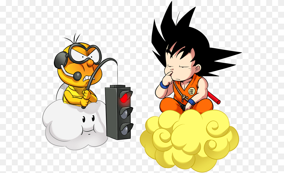 Parody Of Dragon Ball Z Pokmon Son Goku And Lakitu Goku Enfant, Light, Baby, Person, Face Png