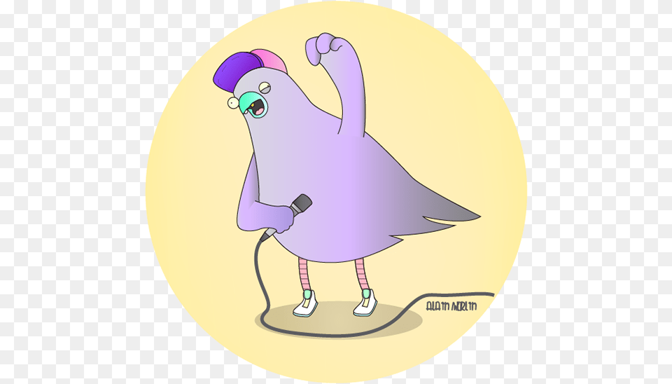 Parrot, Purple, Cartoon, Animal, Bear Free Transparent Png