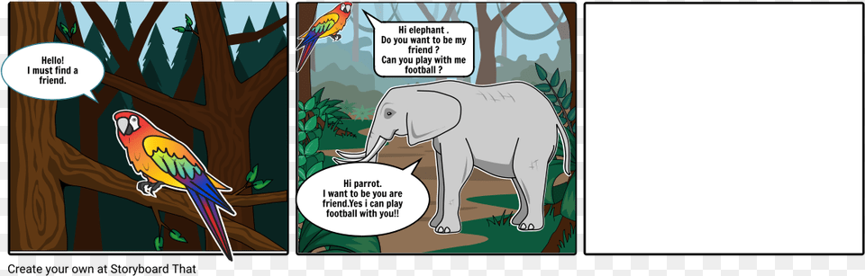 Parrot And Elephant Cartoon, Book, Comics, Publication, Animal Free Png Download
