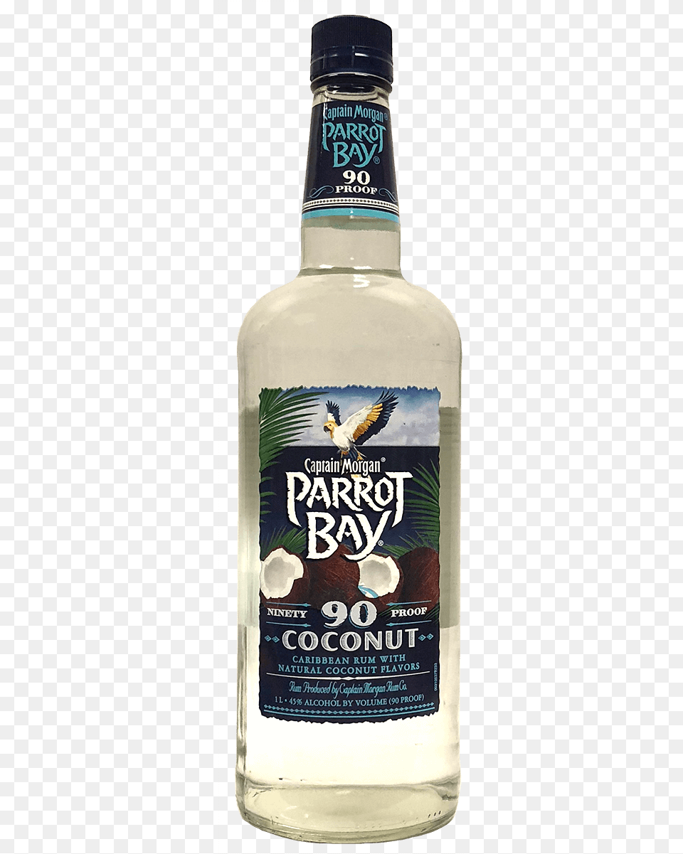 Parrot Bay Coconut Rum 90 Proof, Alcohol, Beverage, Animal, Bird Free Png