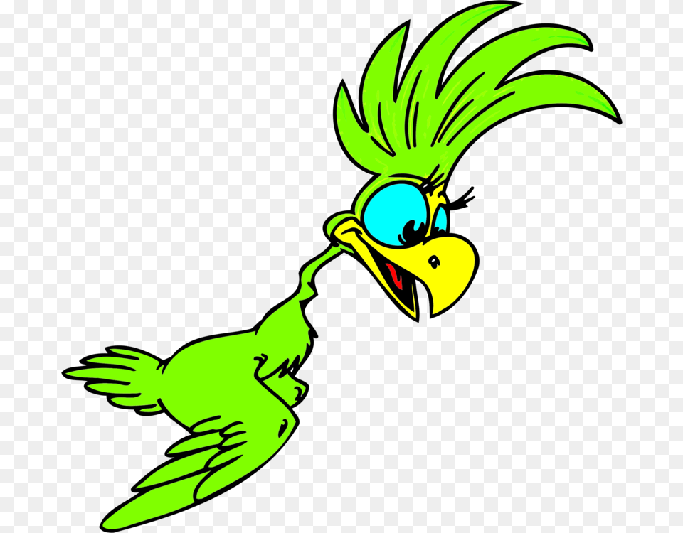 Parrot Bird Drawing Cartoon Animated Film, Animal, Beak, Bee, Insect Free Png Download