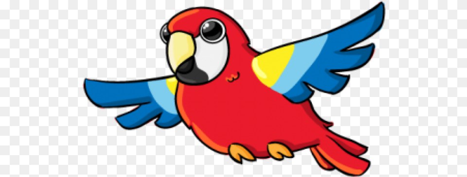Parrot Clipart Happy Parrot Bird Cartoon, Animal, Aircraft, Airplane, Transportation Free Png