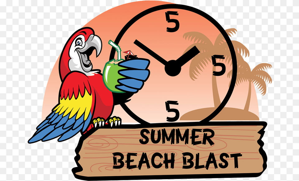 Parrot Holding Drink Margaritaville Clip Art, Clock, Analog Clock, Adult, Female Free Png