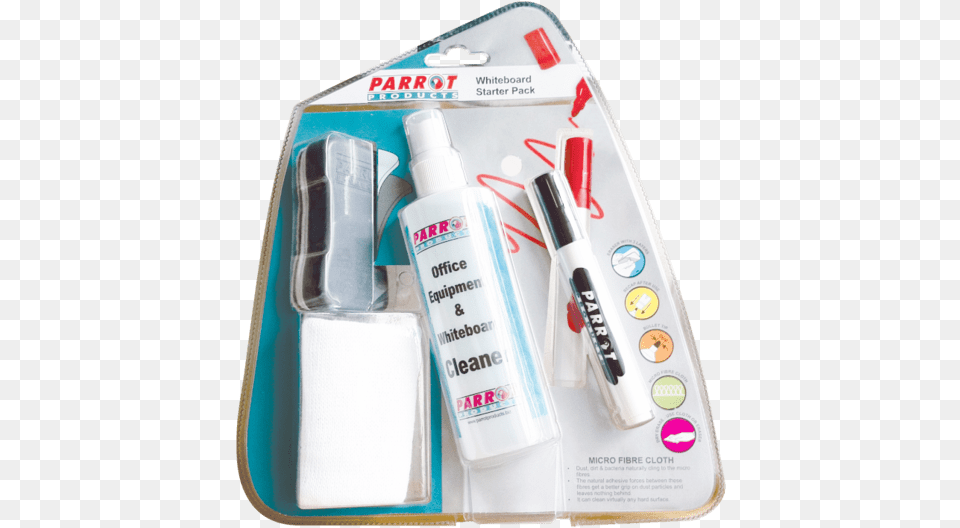 Parrot Products Parrot Whiteboard Cleaning Starter, Cosmetics, Lipstick, Cabinet, Furniture Free Transparent Png
