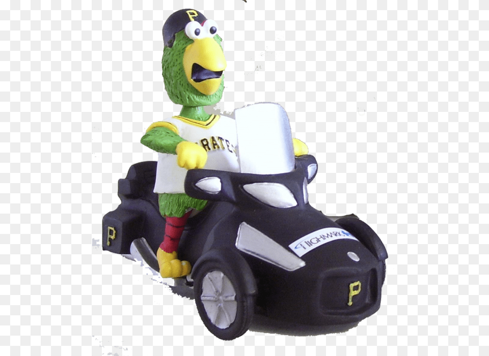Parrot The Pittsburgh Pirates Mascot On Atv Bobble Push Amp Pull Toy, Grass, Plant, Lawn, Machine Png Image