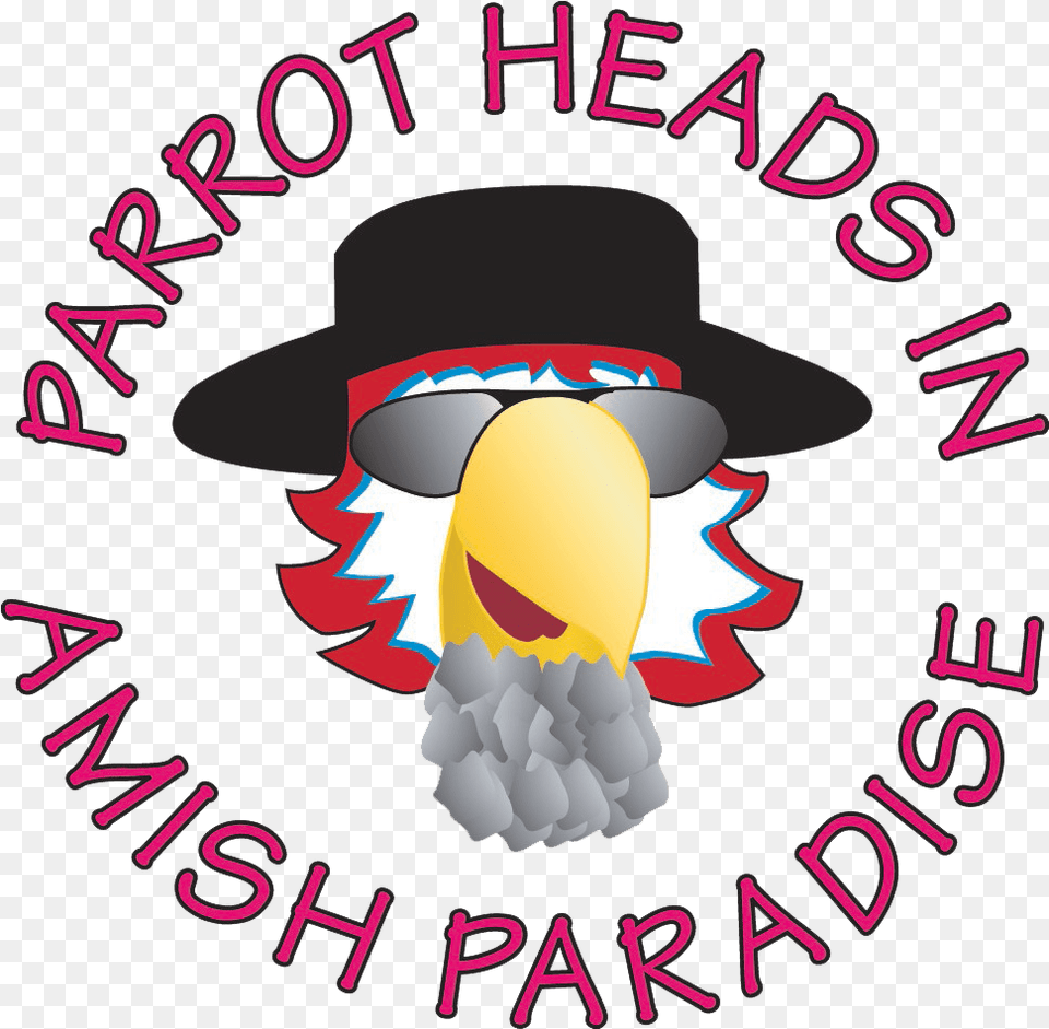 Parrotheads In Amish Paradise Cartoon Clipart Full Size Cartoon, Clothing, Hat, People, Person Png Image