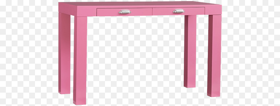 Parsons Desk Bright Pink Solid, Furniture, Table, Computer Hardware, Electronics Free Png Download