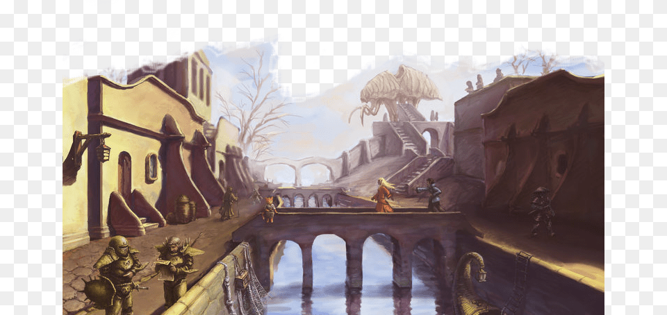 Part 1 Morrowind Fan Art, Arch, Architecture, Painting, Person Free Png