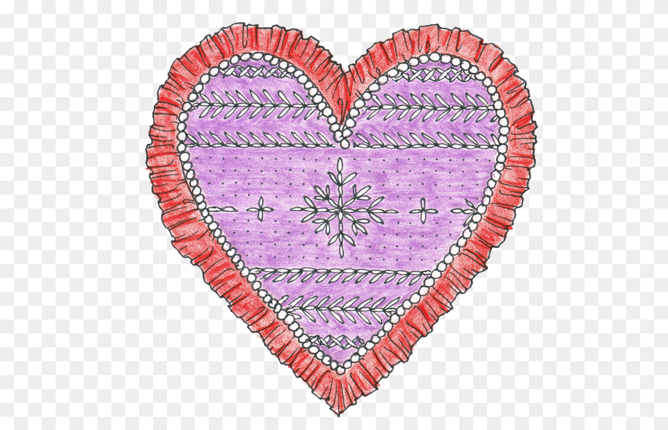 Part Art Heart Heart, Pattern, Embroidery, Stitch Free Png Download