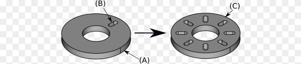 Partdesign Polarpattern Freecad Documentation Freecad Holes In Circle, Rotor, Spoke, Spiral, Coil Png Image