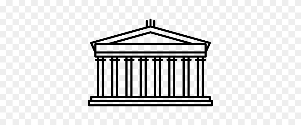 Parthenon Clipart Greek Pillar, Gray Free Transparent Png