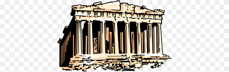 Parthenon Royalty Free Vector Clip Art Illustration, Architecture, Building, Person, Pillar Png Image