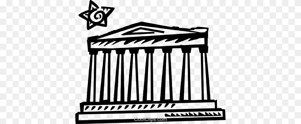 Parthenon Royalty Free Vector Clip Art Illustration, Architecture, Building, Person, Pillar Png