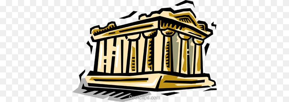 Parthenon Royalty Vector Clip Art Illustration, Architecture, Shrine, Prayer, Pillar Free Transparent Png