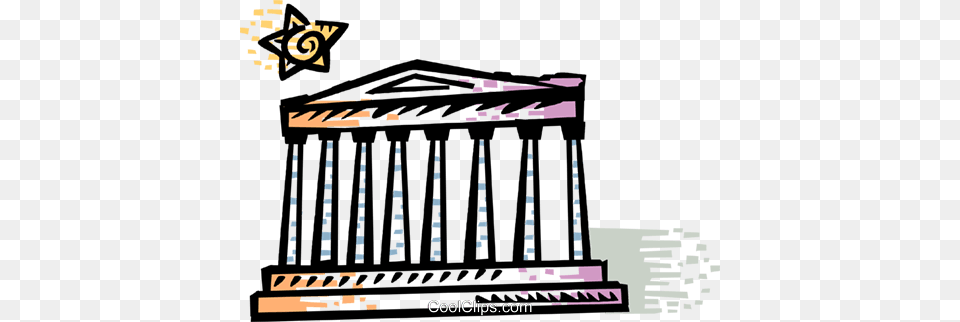 Parthenon Royalty Vector Clip Art Illustration, Architecture, Building, Person, Pillar Free Png Download
