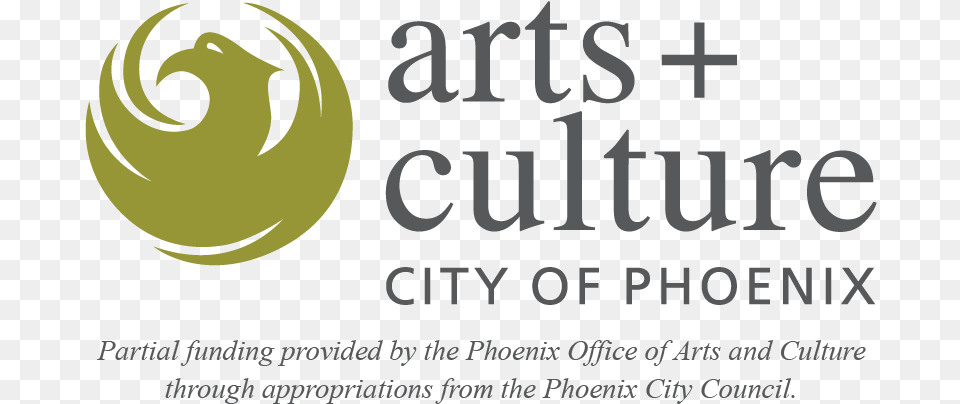 Partial Funding Provided By The Phoenix Office Of Arts City Of Phoenix Bird, Logo, Symbol, Text Png