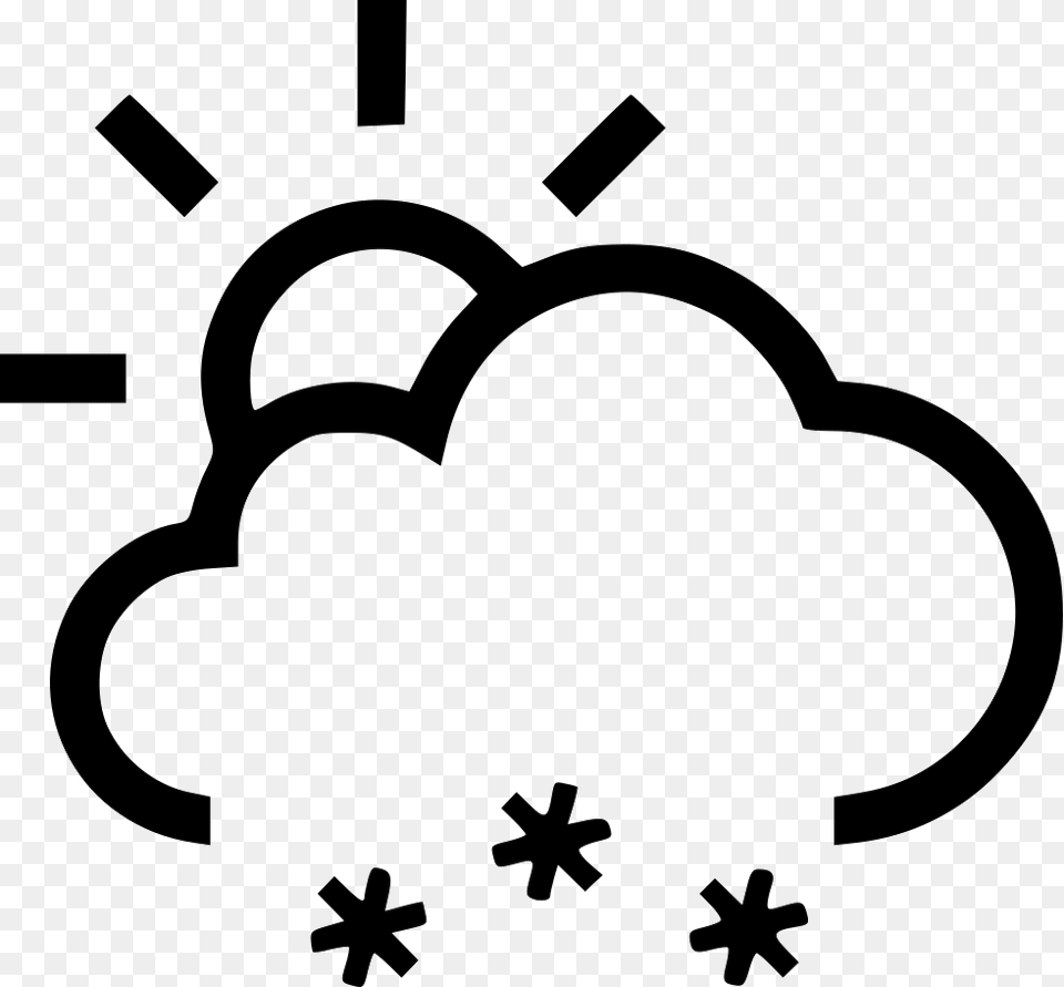 Partial Sun Snow Sun And Rain Clip Art, Stencil Png Image