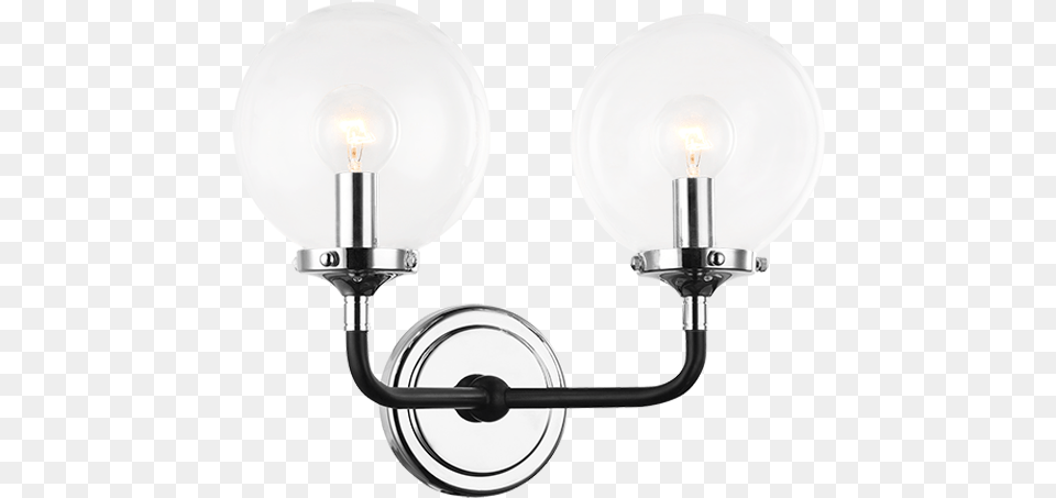 Particle Black And Chrome With Rod 2 Arm Sconce Sconce, Lamp, Light Fixture, Light, Chandelier Free Png Download