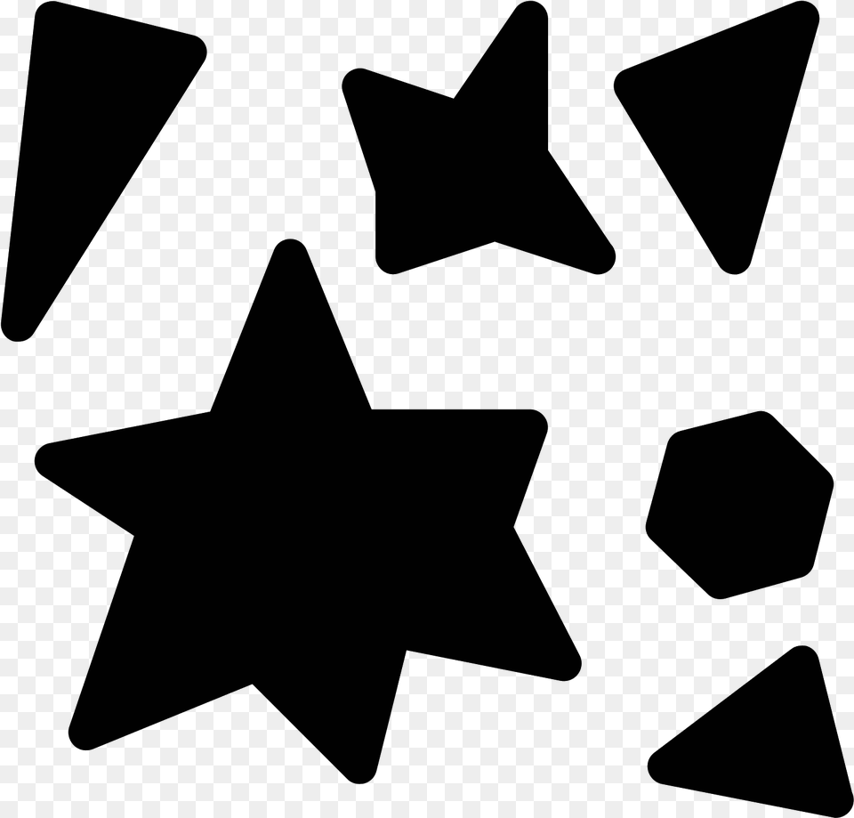 Particle Filled Icon Triangle, Gray Free Png