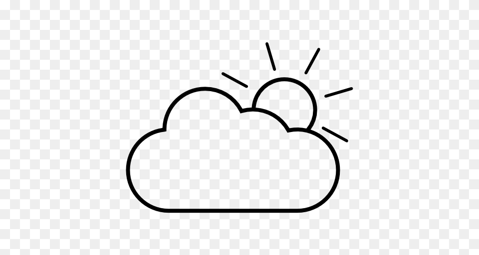 Partly Cloudy Clipart Black And White Clipartfest, Gray Png Image