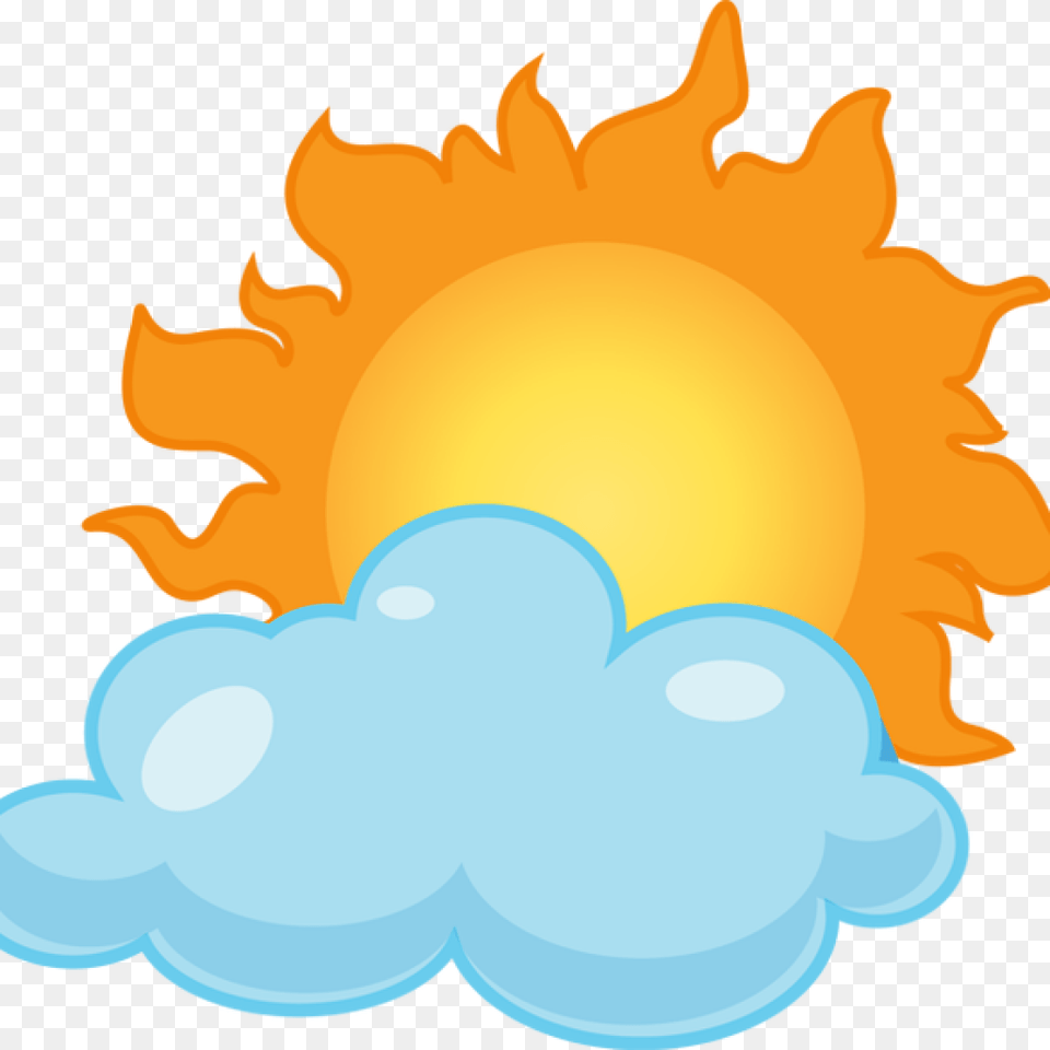Partly Cloudy Clipart Partly Cloudy Clipart History Sunny Clipart, Sky, Outdoors, Nature, Fire Free Png