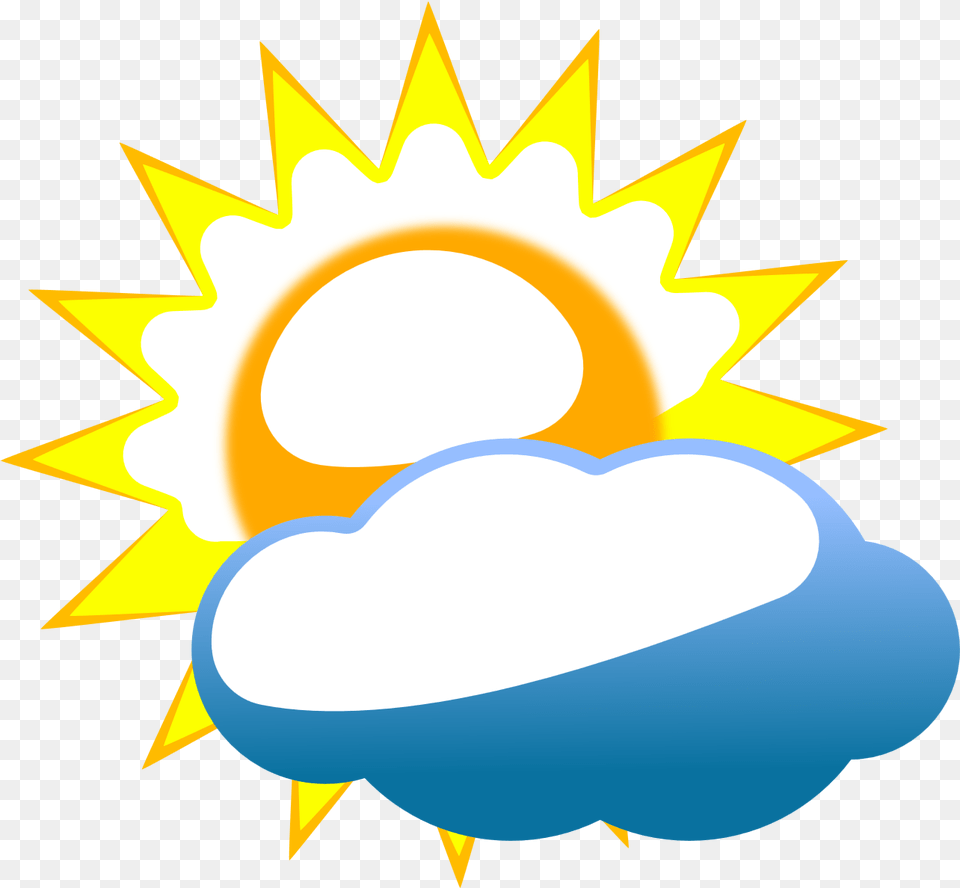 Partly Cloudy Weather Clipart Cliparts And Others Art Sun In Nepal39s Flag, Sky, Outdoors, Nature, Hand Free Png Download