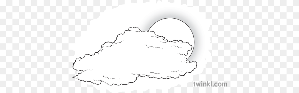 Partly Cloudy Weather Cloud Sun Ks2 Black And White Rgb Dot, Outdoors, Nature, Sky, Cumulus Free Png Download