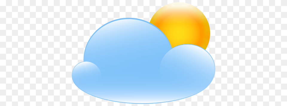 Partly Cloudy With Sun Weather Icon Clip Art, Balloon, Sphere, Astronomy, Moon Png Image