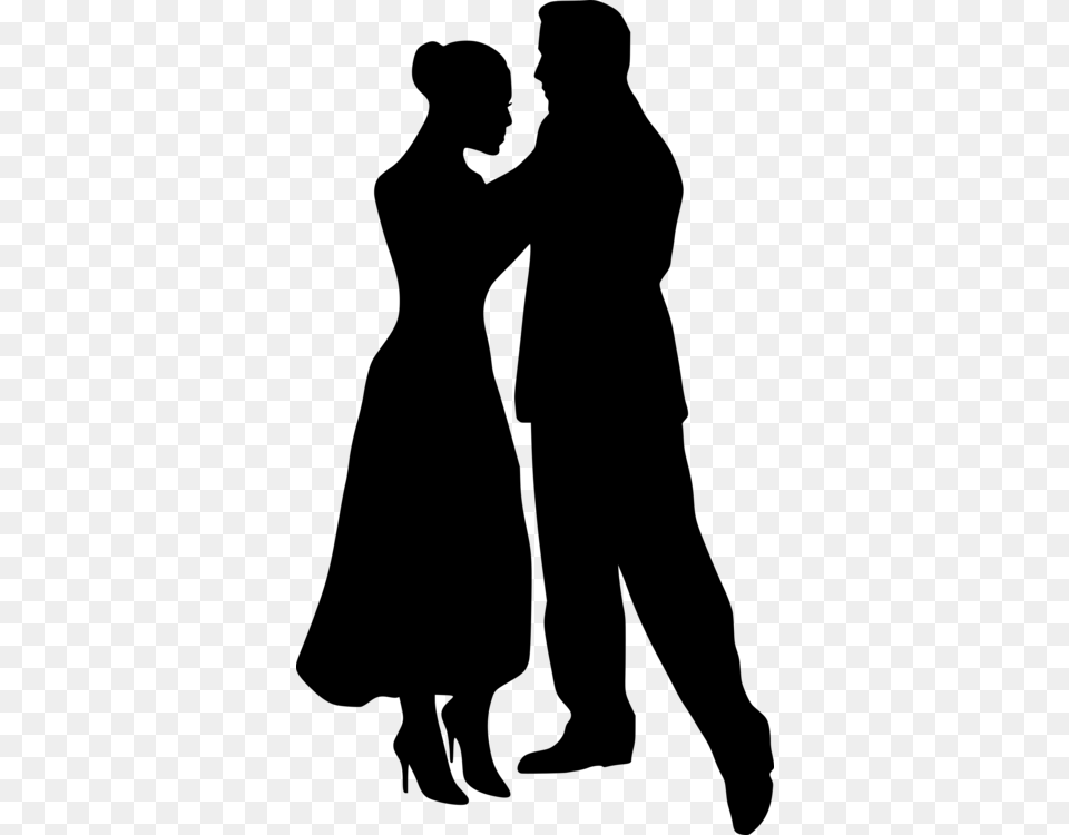 Partner Dance Dance Music Silhouette, Gray Png