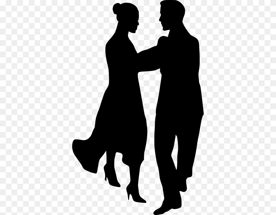 Partner Dance Silhouette Ballroom Dance Waltz, Gray Png