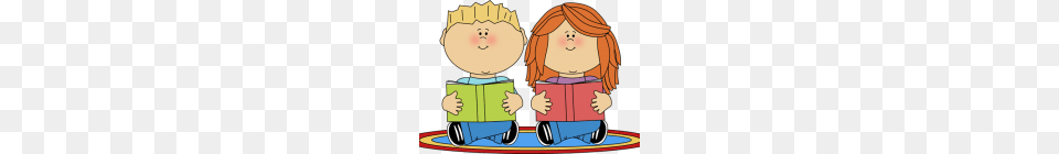 Partner Reading Clipart Clipart, Person, Baby, Book, Comics Free Transparent Png