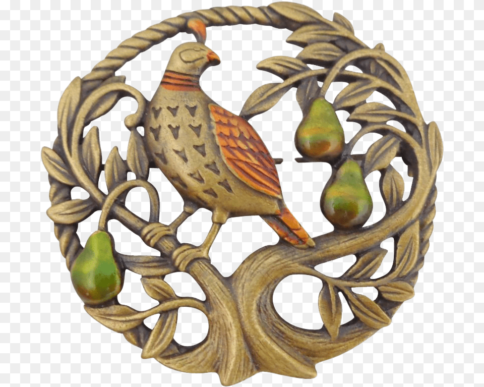 Partridge Clipart Partridge In A Pear Tree Antique, Animal, Bird, Food, Fruit Free Png Download