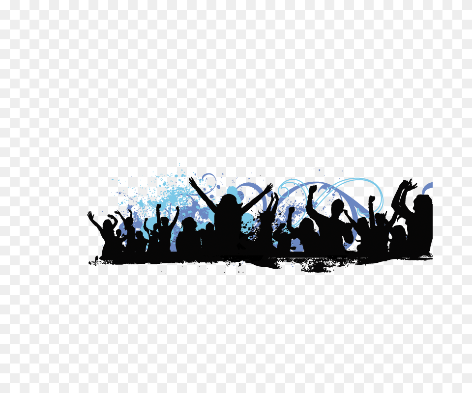 Party, Silhouette, Concert, Crowd, Person Free Png