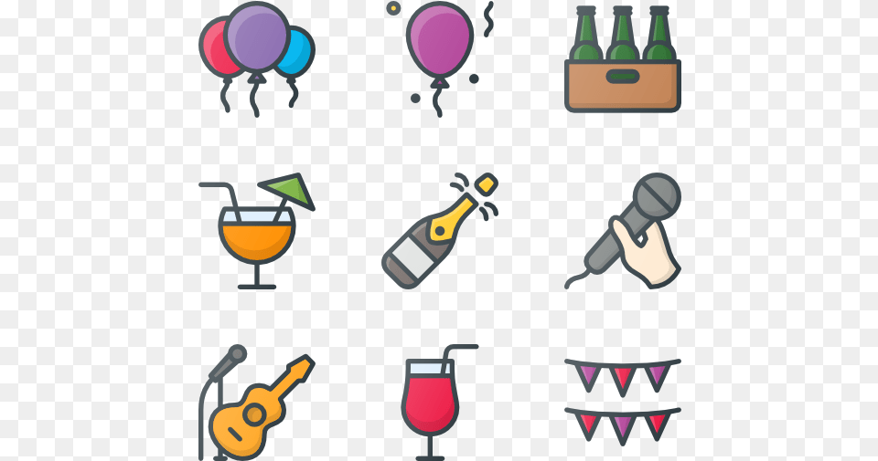 Party Amp Event 27 Icons, Electrical Device, Microphone Free Png Download