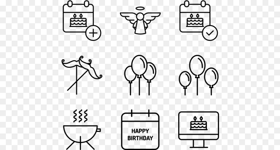 Party And Celebration, Gray Free Png Download