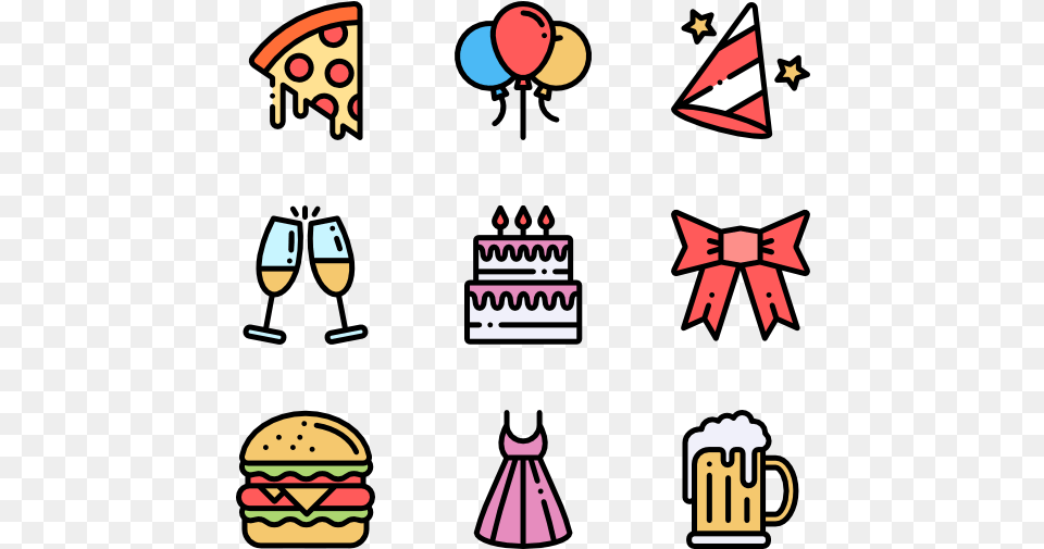 Party And Celebration Ballons Icon, Burger, Food, Balloon, People Free Transparent Png