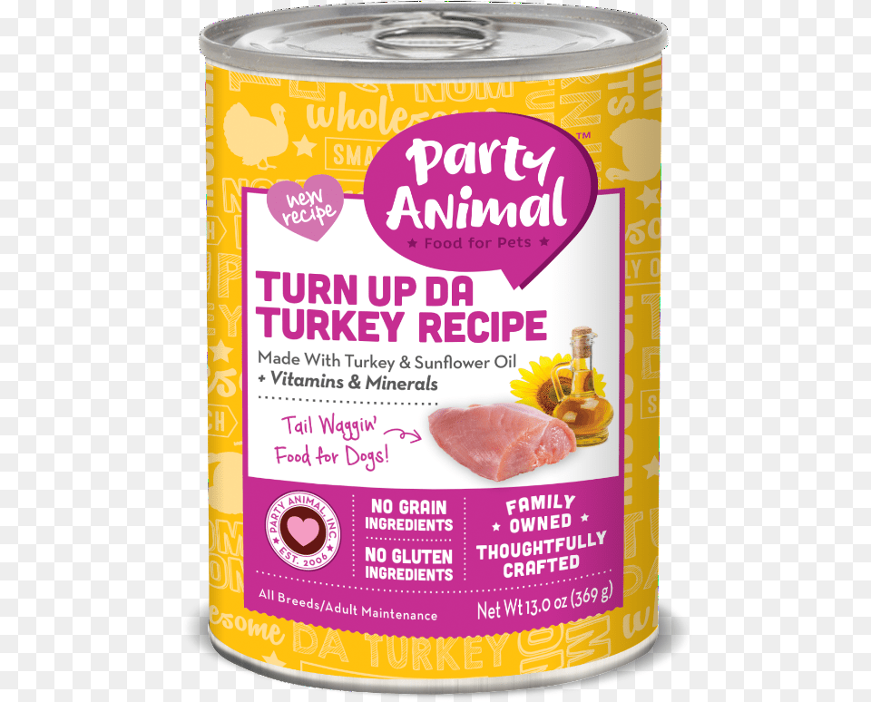 Party Animal Dog Canned, Tin, Can, Advertisement, Bottle Free Transparent Png