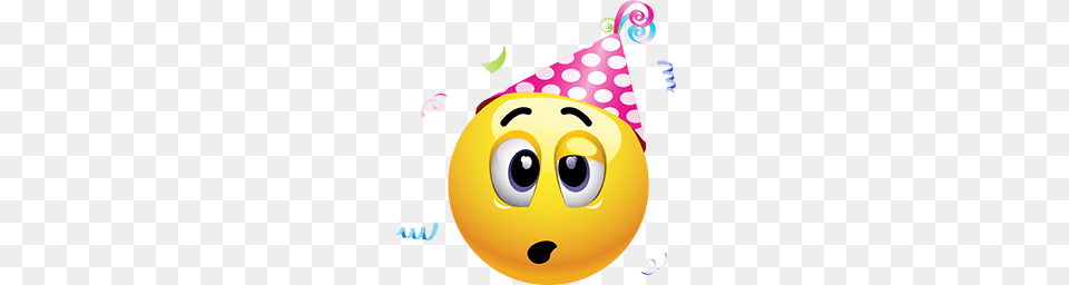 Party Animal Emoticon Emojis Emoticon Smiley, Clothing, Hat, Party Hat Png Image