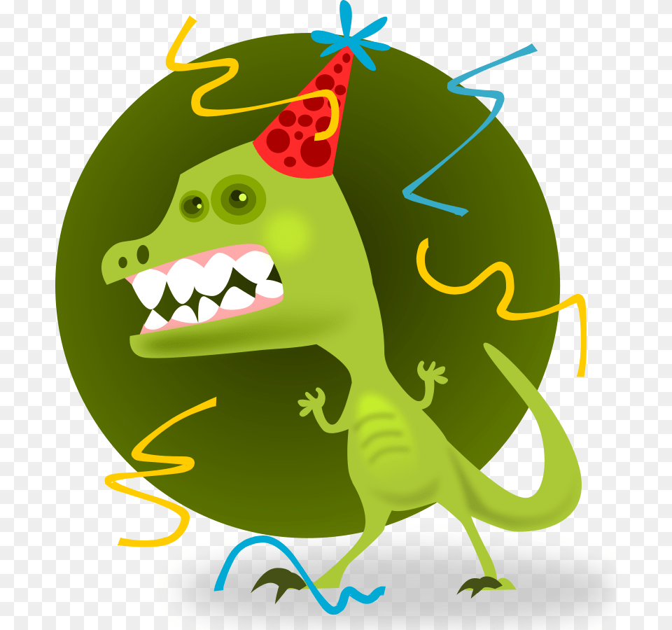 Party Animal Party Clipart, Green Lizard, Lizard, Reptile, Fish Free Png