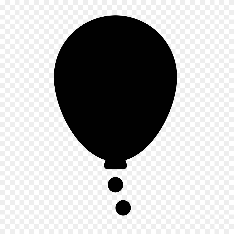 Party Balloon Icon, Gray Free Transparent Png