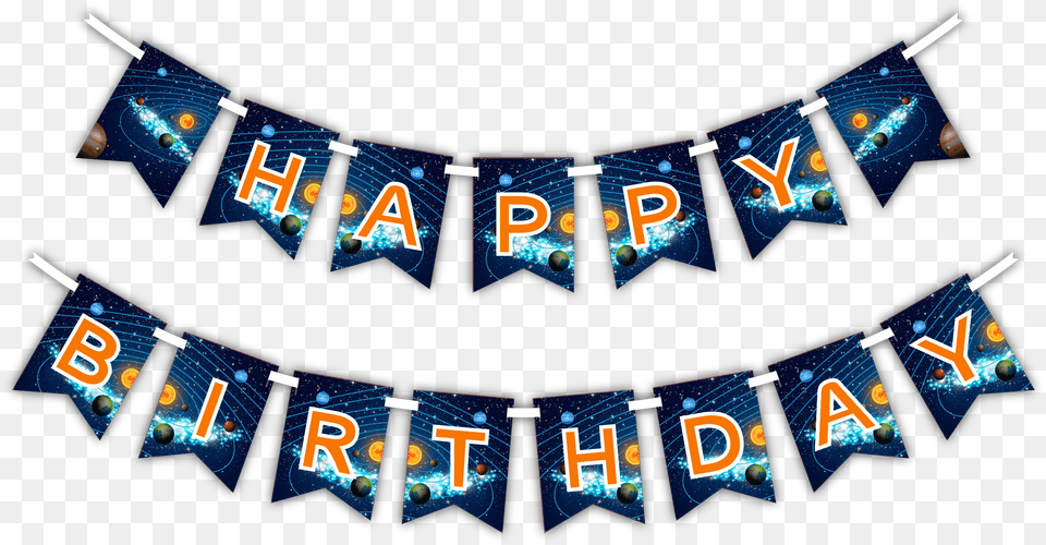 Party Banner Happy Birthday 15 Boy Solar System Birthday Banner, Text, People, Person Free Png