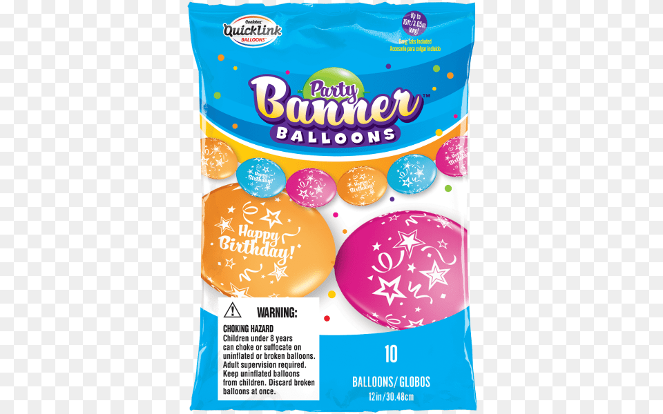 Party Banner Happy Birthday Balloon, Food, Sweets, Advertisement Free Png Download