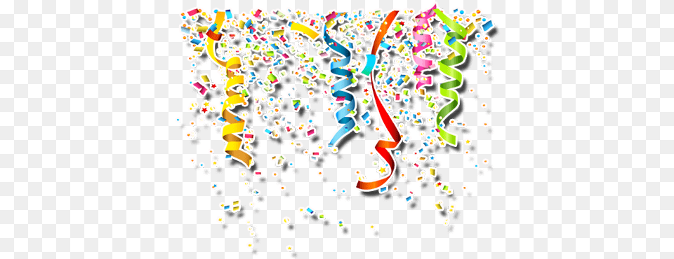 Party Birthday Confetti Transparent Background, Paper Free Png