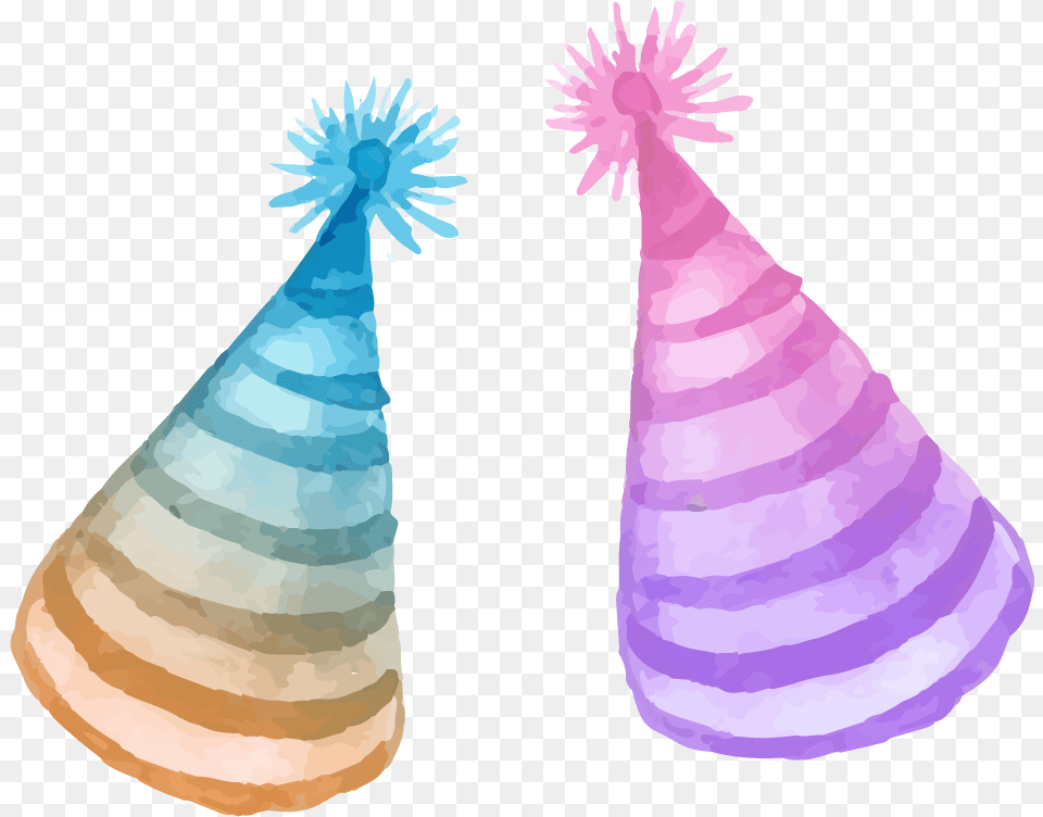 Party Birthday Hat Watercolor Painting Of Birthday, Clothing, Party Hat Free Transparent Png