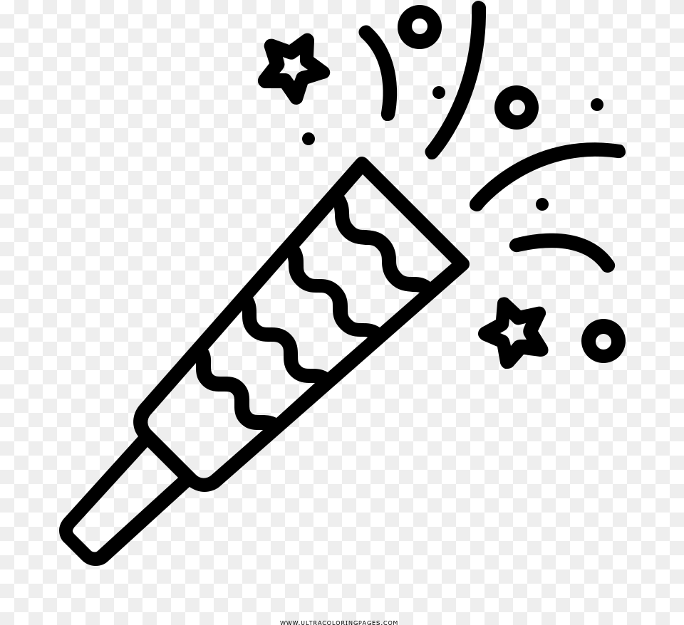 Party Blower Coloring, Gray Free Transparent Png